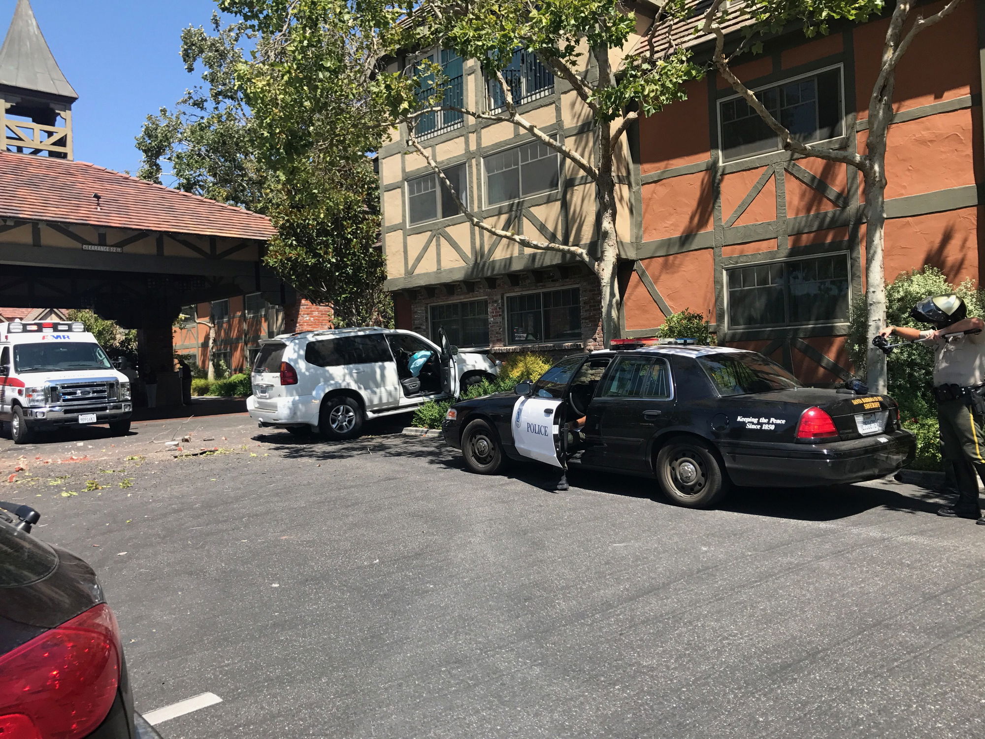 Elderly man not injured in Hotel Corque crash