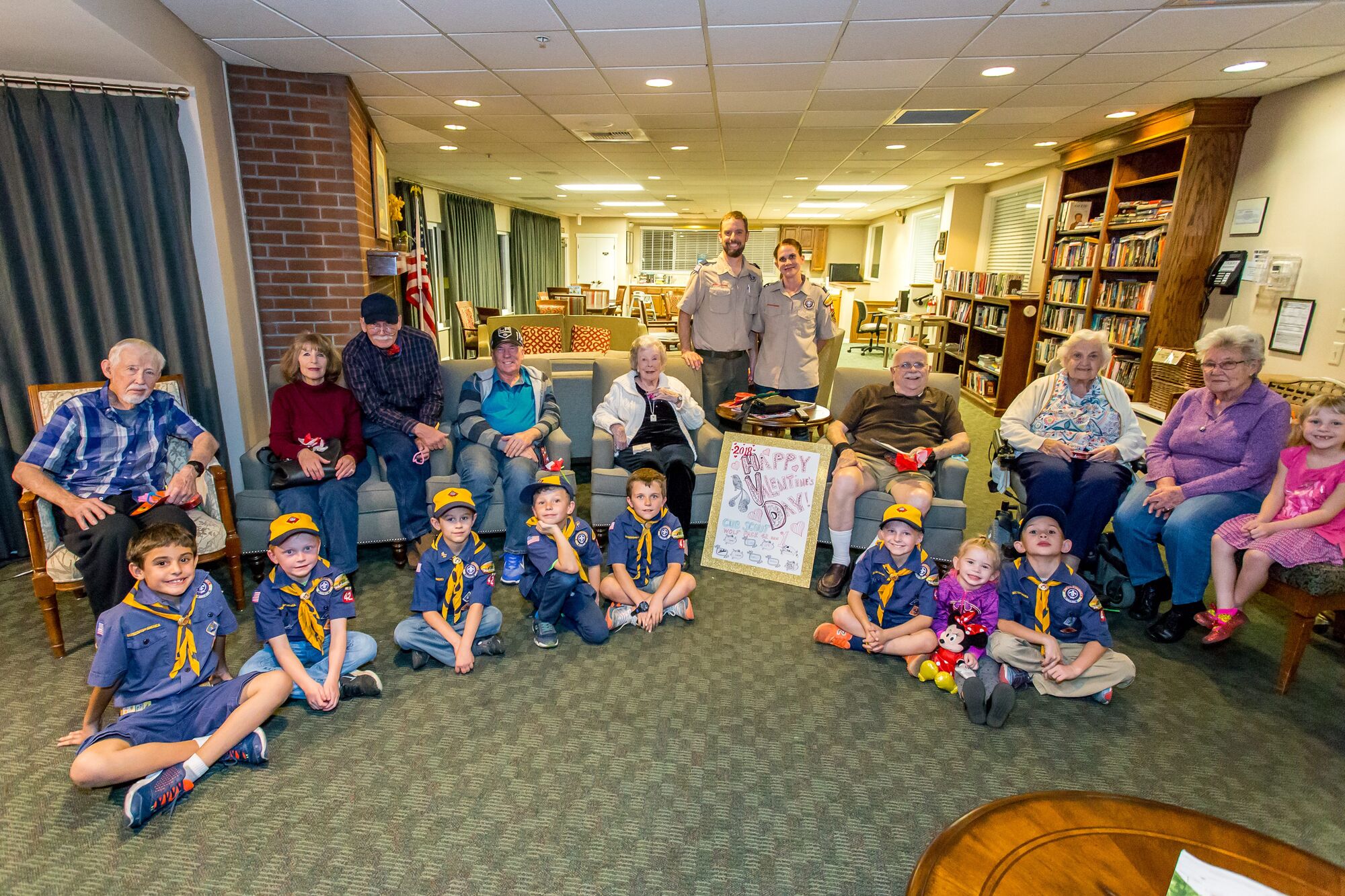 Scouts bring a little love to Atterdag Village