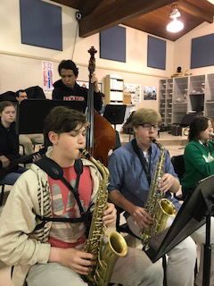 SYHS jazz band playing a happier tune