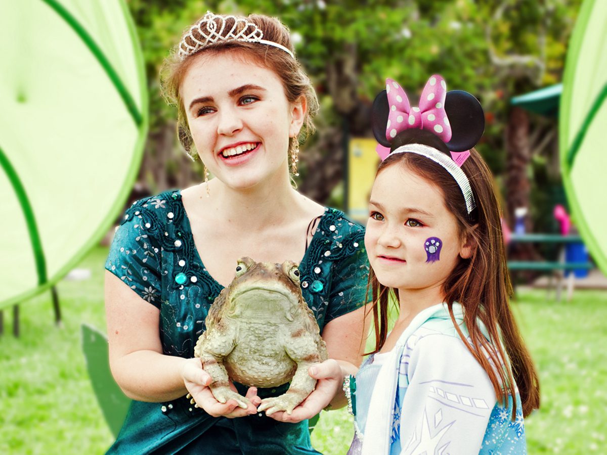 Little princesses can learn about frog conservation