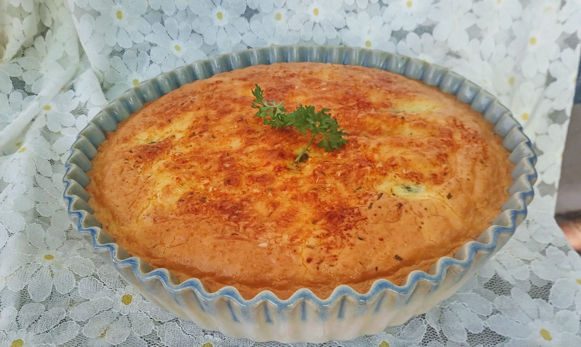 Crustless Asparagus Quiche is great hot or cold