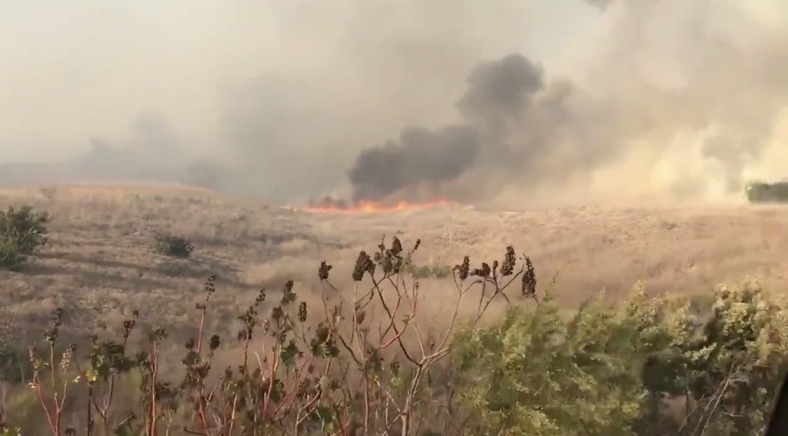 Vegetation fire in El Capitan Canyon