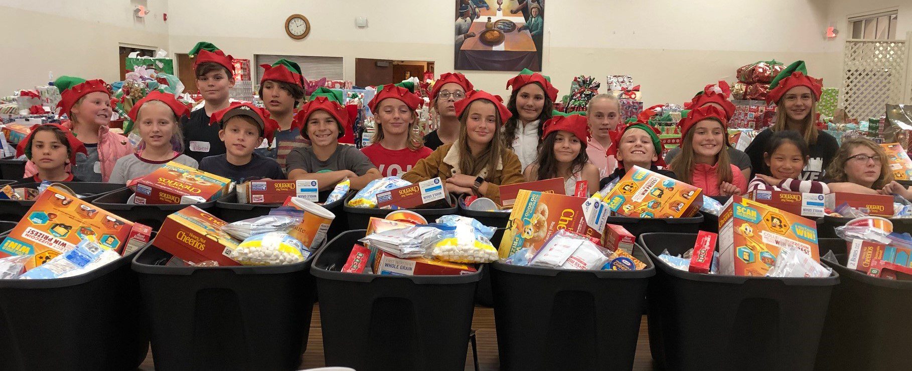 This year’s Christmas Basket program will support 161 families