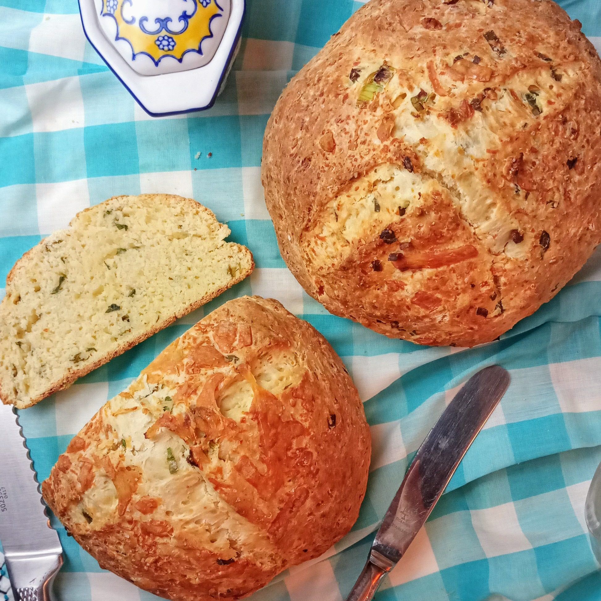 Cheddar and Scallion Soda Bread