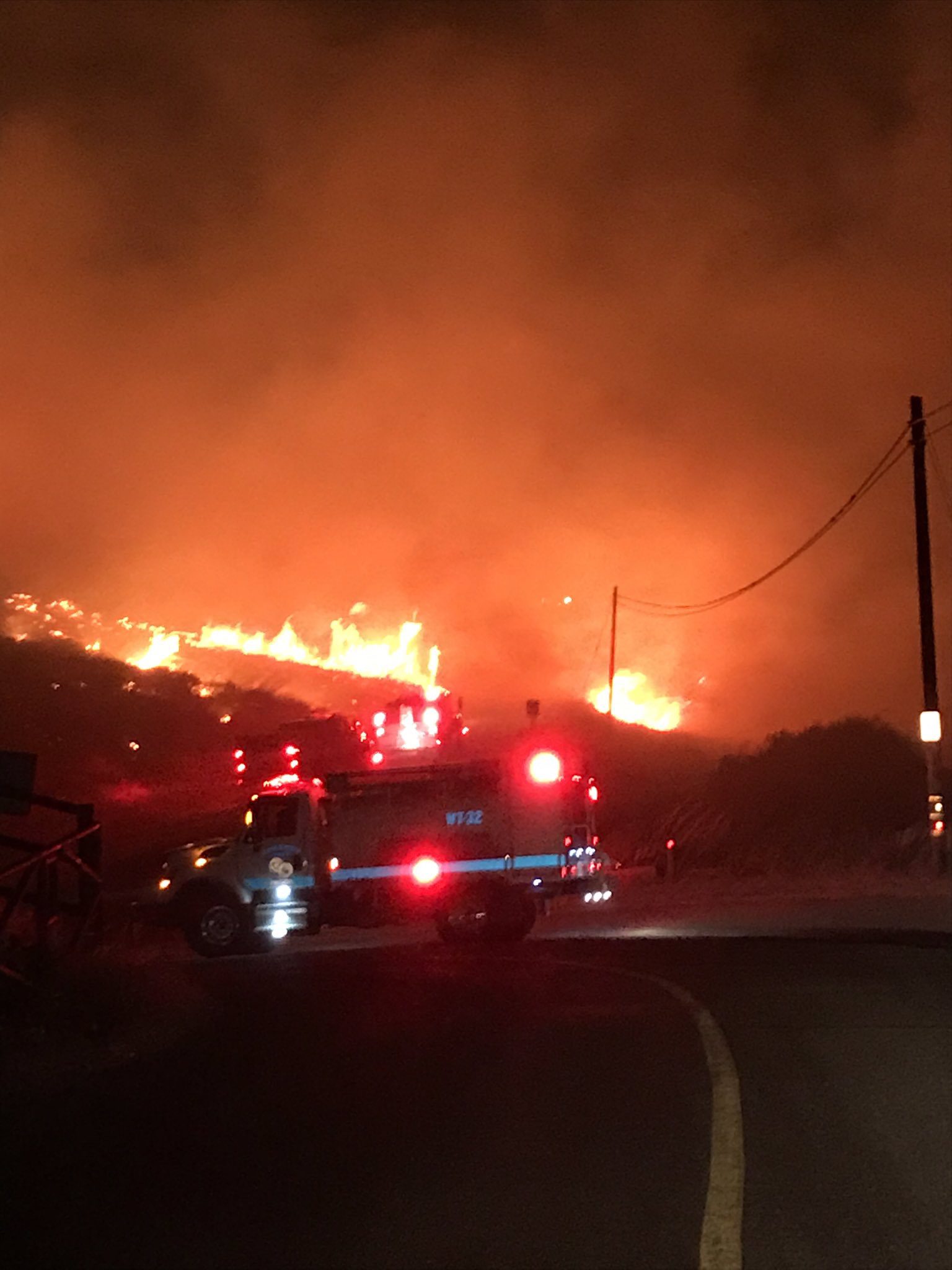 Vegetation fire near Hollister Ranch starts early Thursday morning