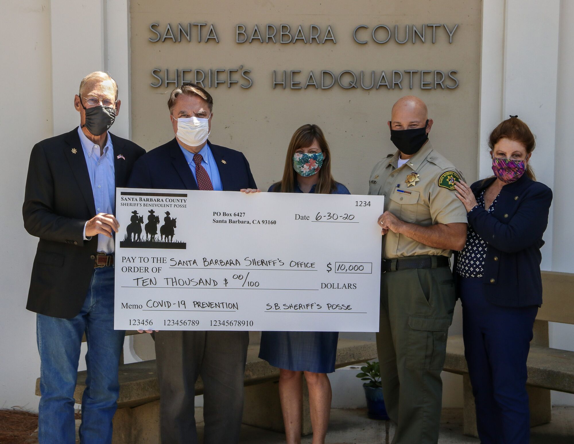 Sheriff’s Benevolent Posse gets donation to purchase COVID-19 supplies