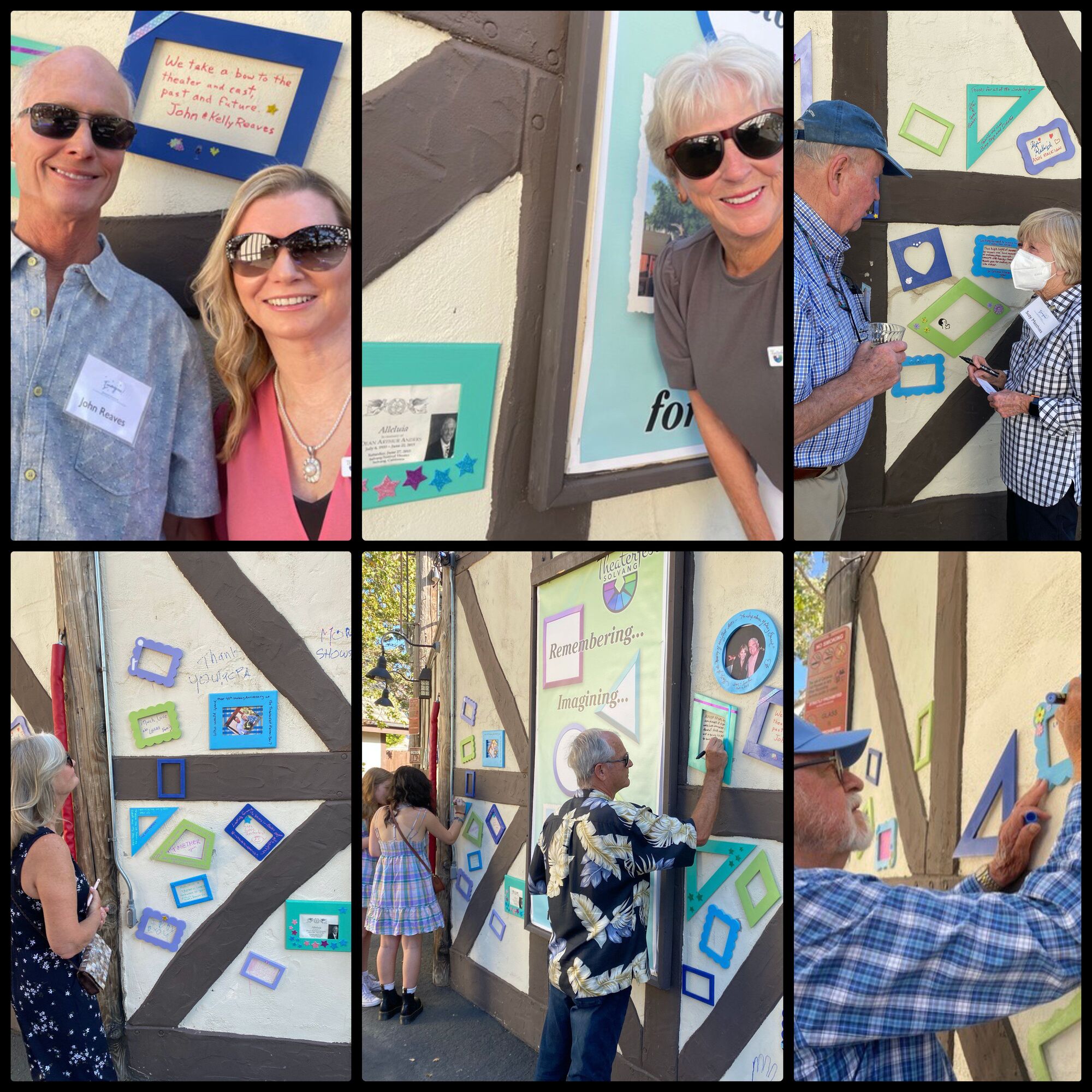 Solvang Theaterfest supporters posting memories and dreams on the Theater Wall