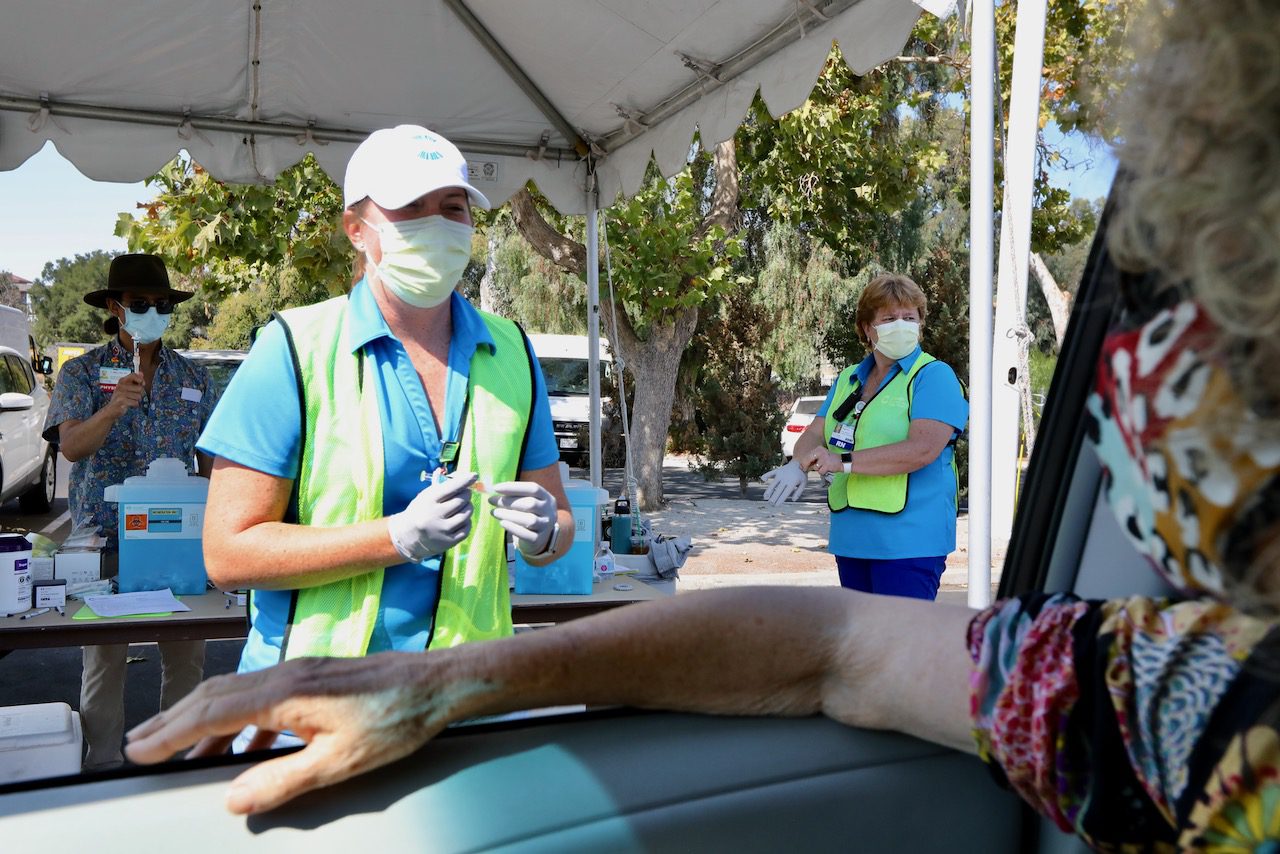 Hundreds received free flu vaccinations at drive-thru clinic