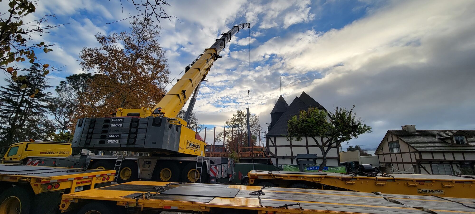 New steel lighting columns installed at Solvang Festival Theater