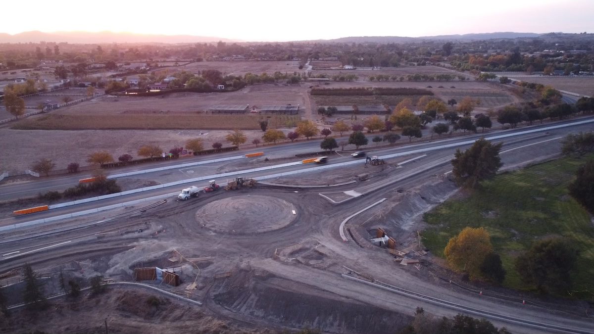 Construction begins on temporary traffic signal near Los Olivos