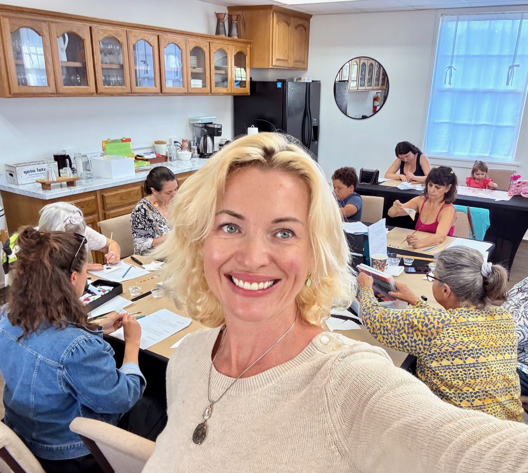 Artist Irina Malkmus teaches a local summer art class for Allan Hancock College