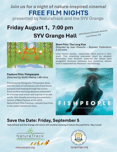 NatureTrack and the SYV Grange Hall Family Film Series features award-winning ocean documentary and animated short