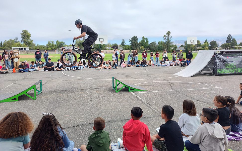 College School District opens new year with smiles, BMX stunts and Bobcat Pride